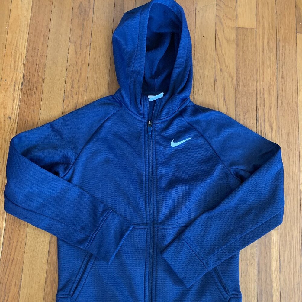 Nike Therma-Fit Navy Jacket Boys Zipper M